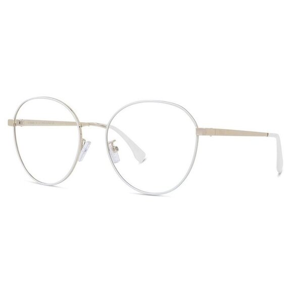 NWT FENDI EYEGLASSES WOMEN ROUND GOLD EYEWEAR - Picture 1 of 3
